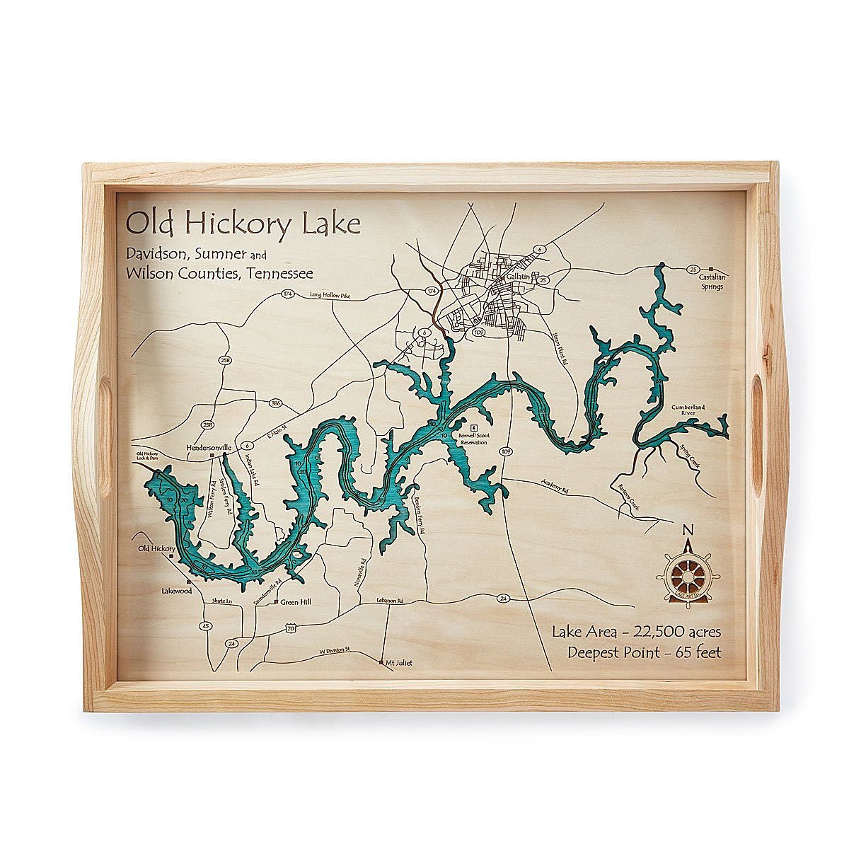 Coastal and Lake Art Serving Trays