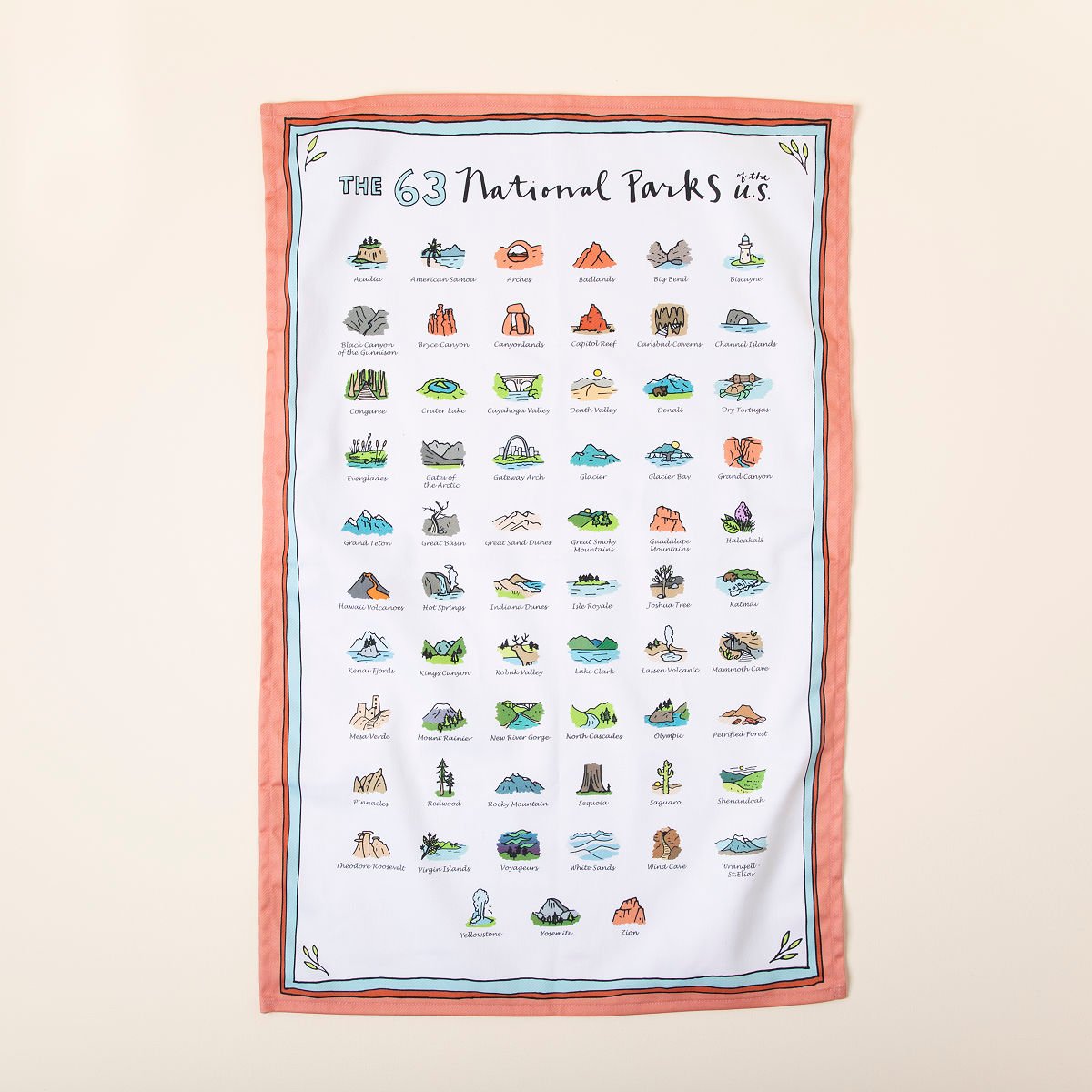 National Parks Tea Towel