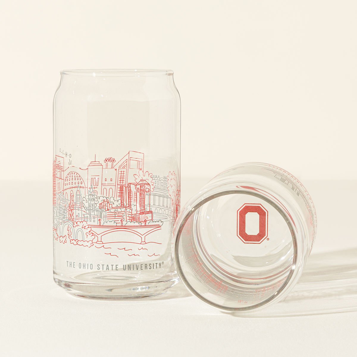 College Cityscape Can-Shaped Glasses – Set of 2
