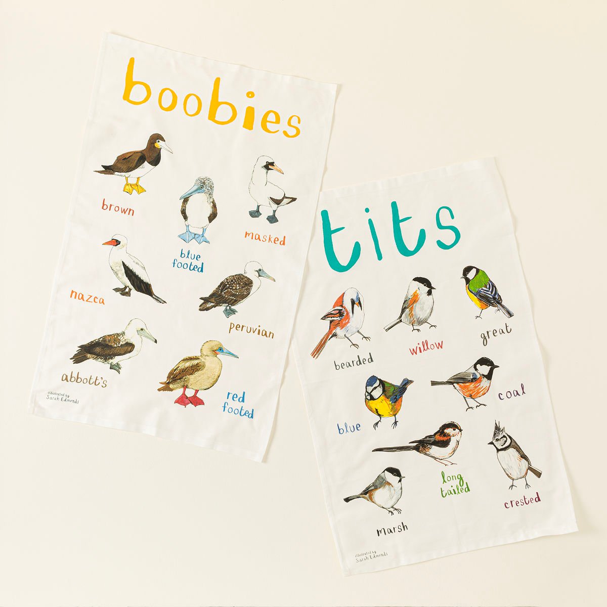 Fowl Language Tea Towel – Tits & Boobies