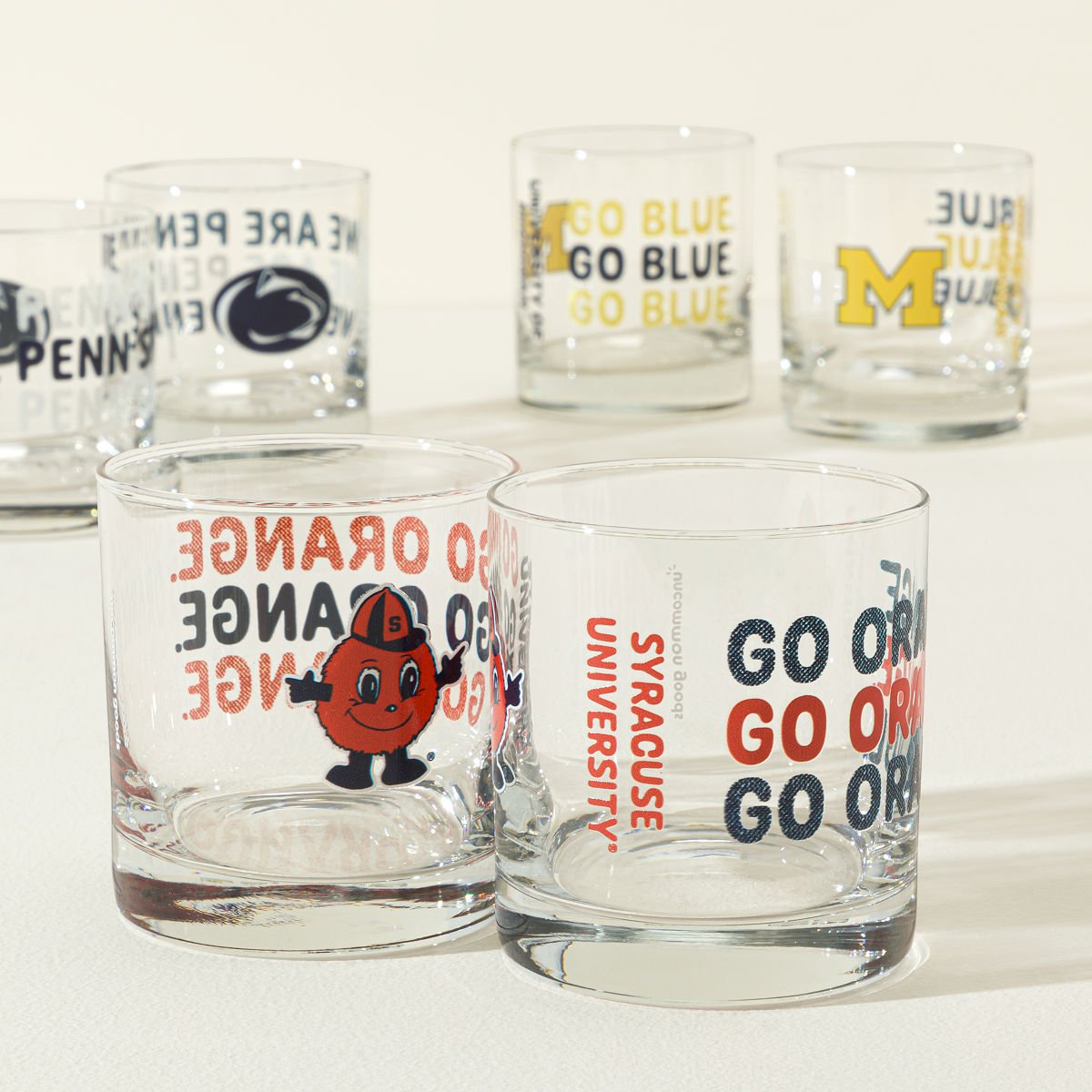 Show Your Spirit! College Rocks Glass – Set of 2