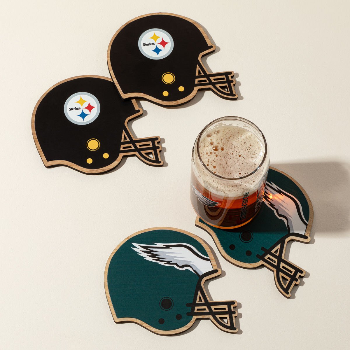 NFL Game Day Helmet Coaster Set