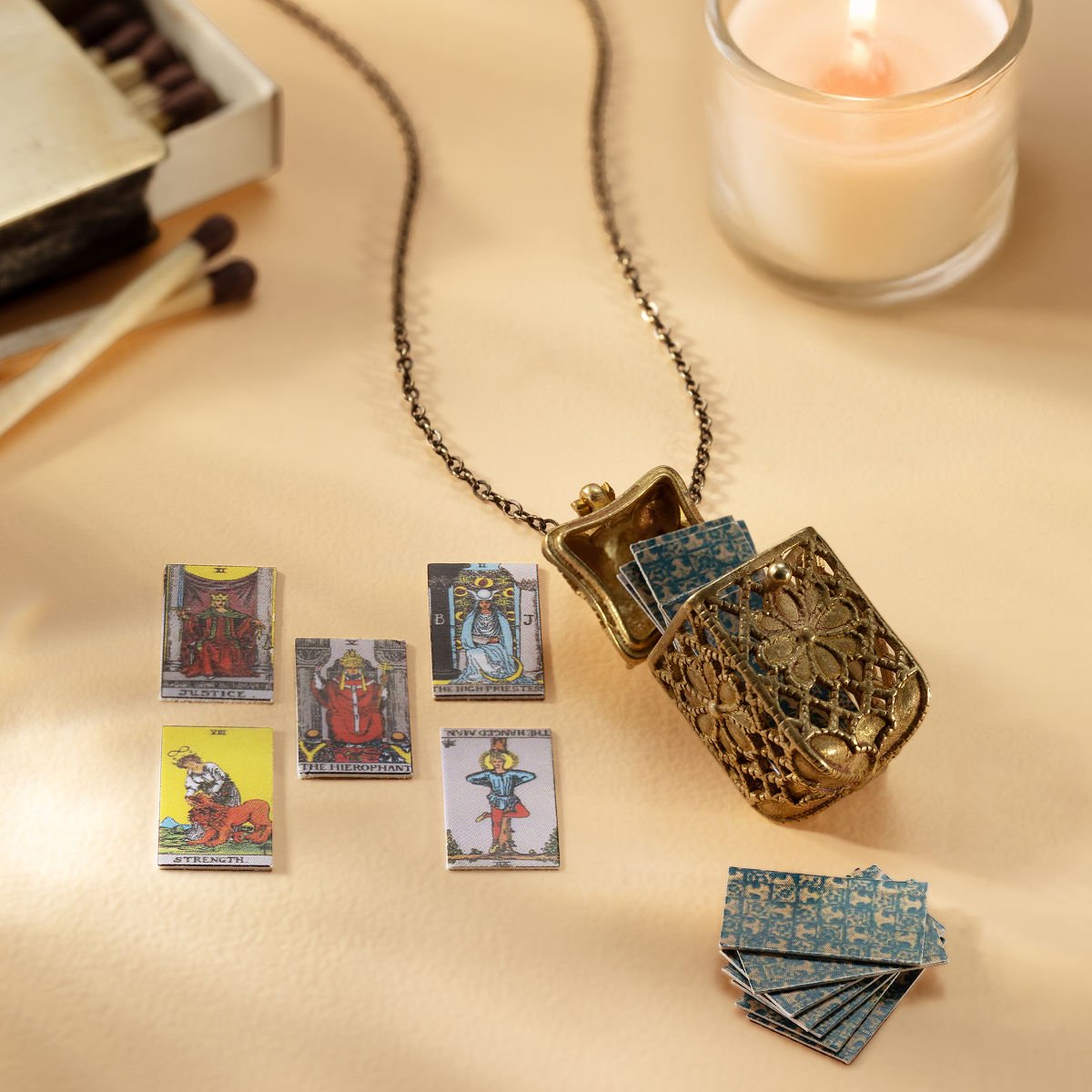 Tiny Tarot Deck Necklace