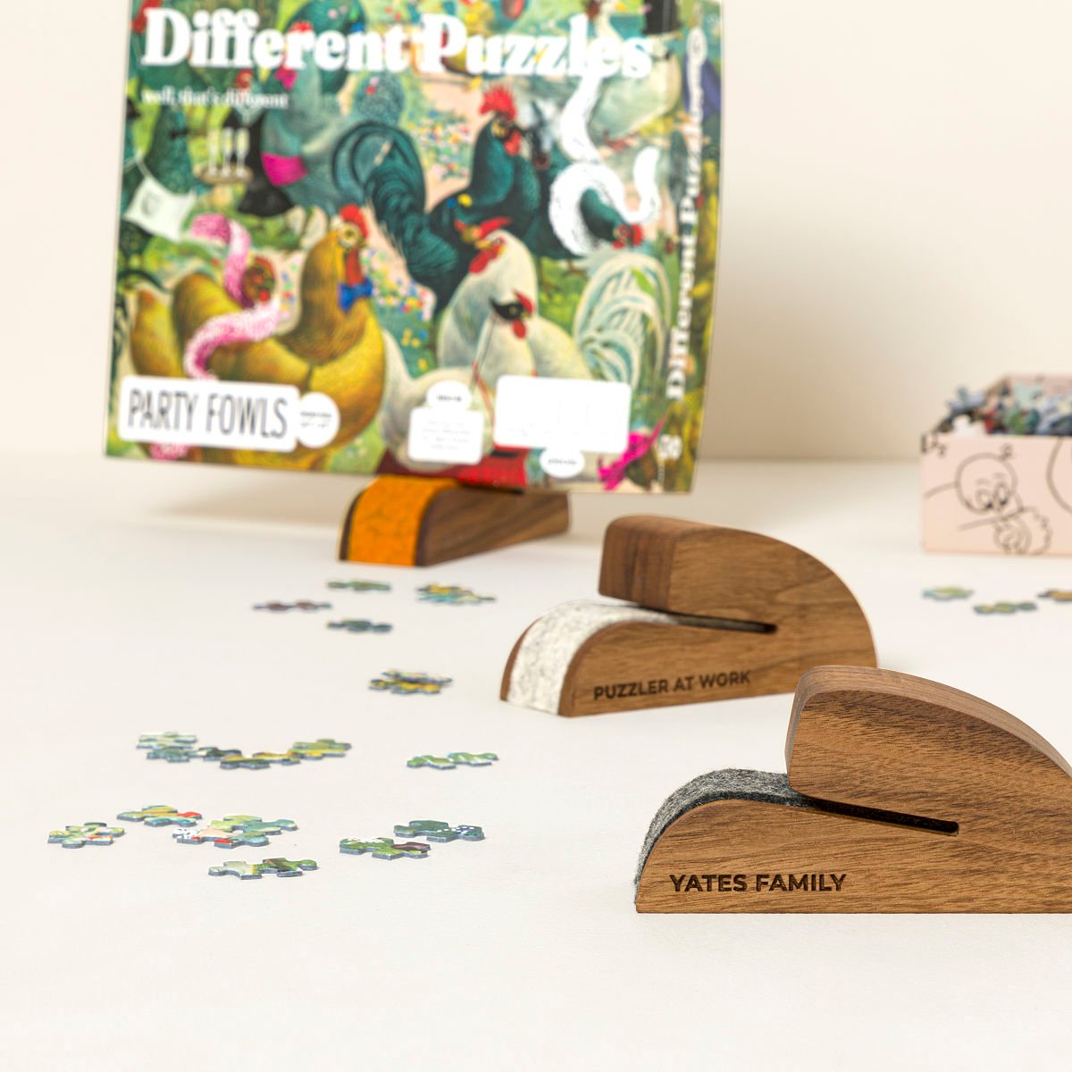 Handmade Walnut Puzzle Lid Stand