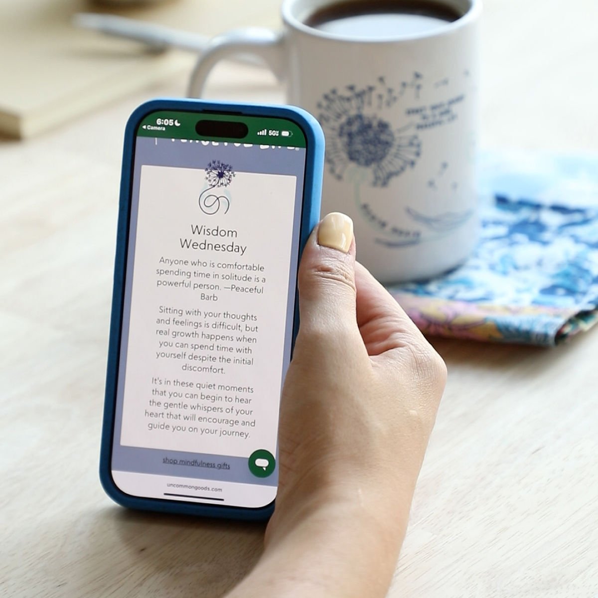 Daily Mindfulness Interactive QR Mug